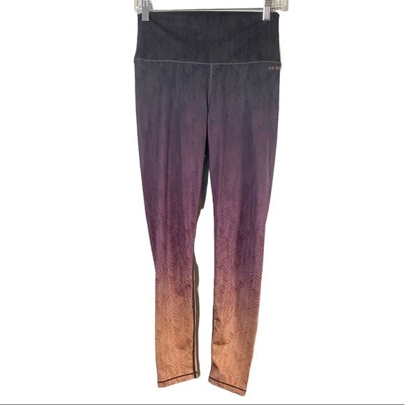 AR-33 Pants - AR-33 Womens Gray Purple Ombre High Waist Legging Size Medium